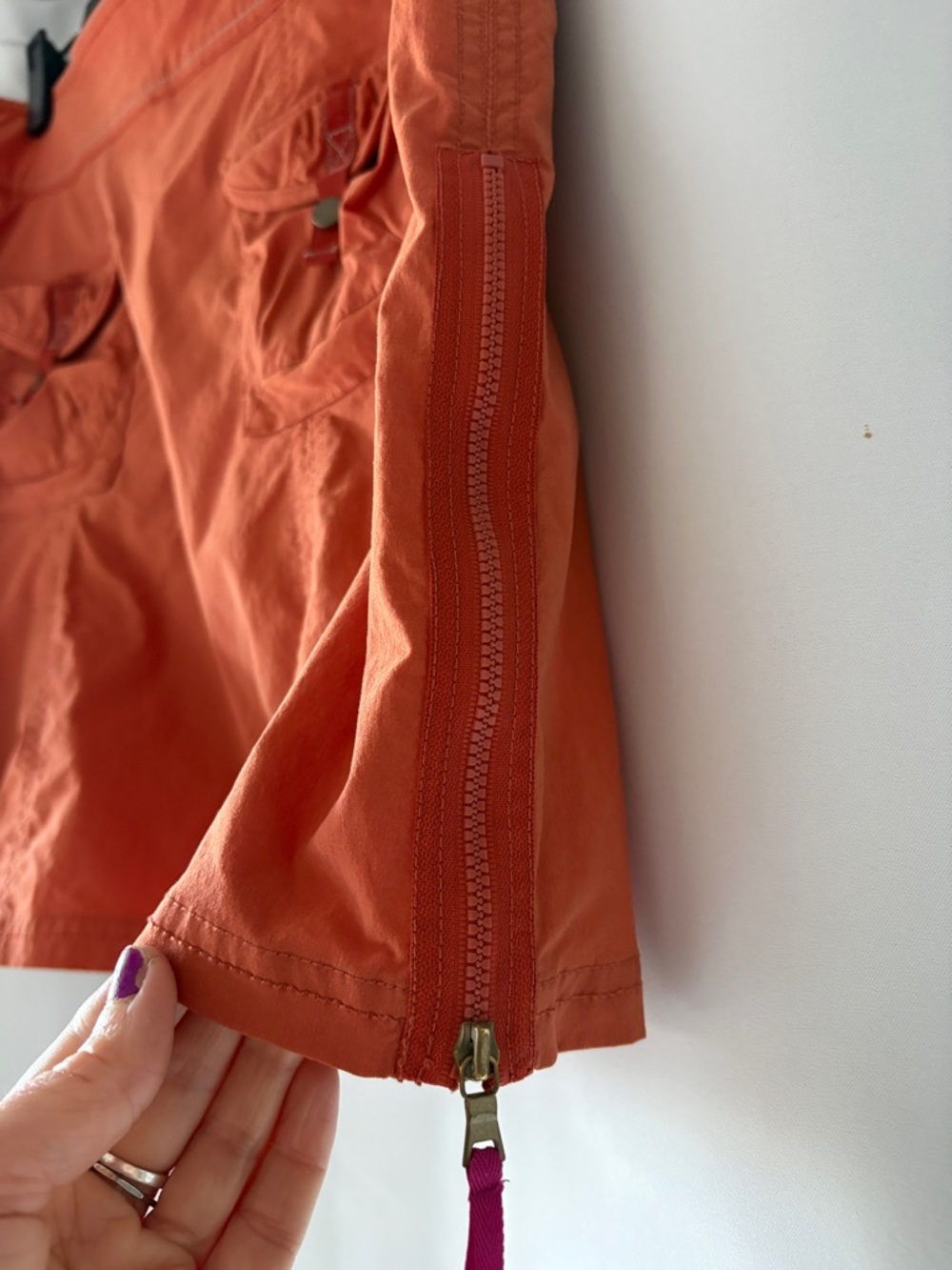 Title Nine Trail Mix Coral Athletic Skort with Zip Closure - Picture 4 of 10